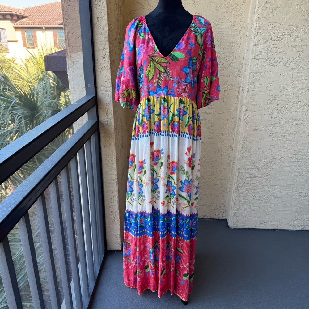Johnny Was Rumba Maxi Dress Sz XL Patchwork Vacation NWT - Picture 4 of 15